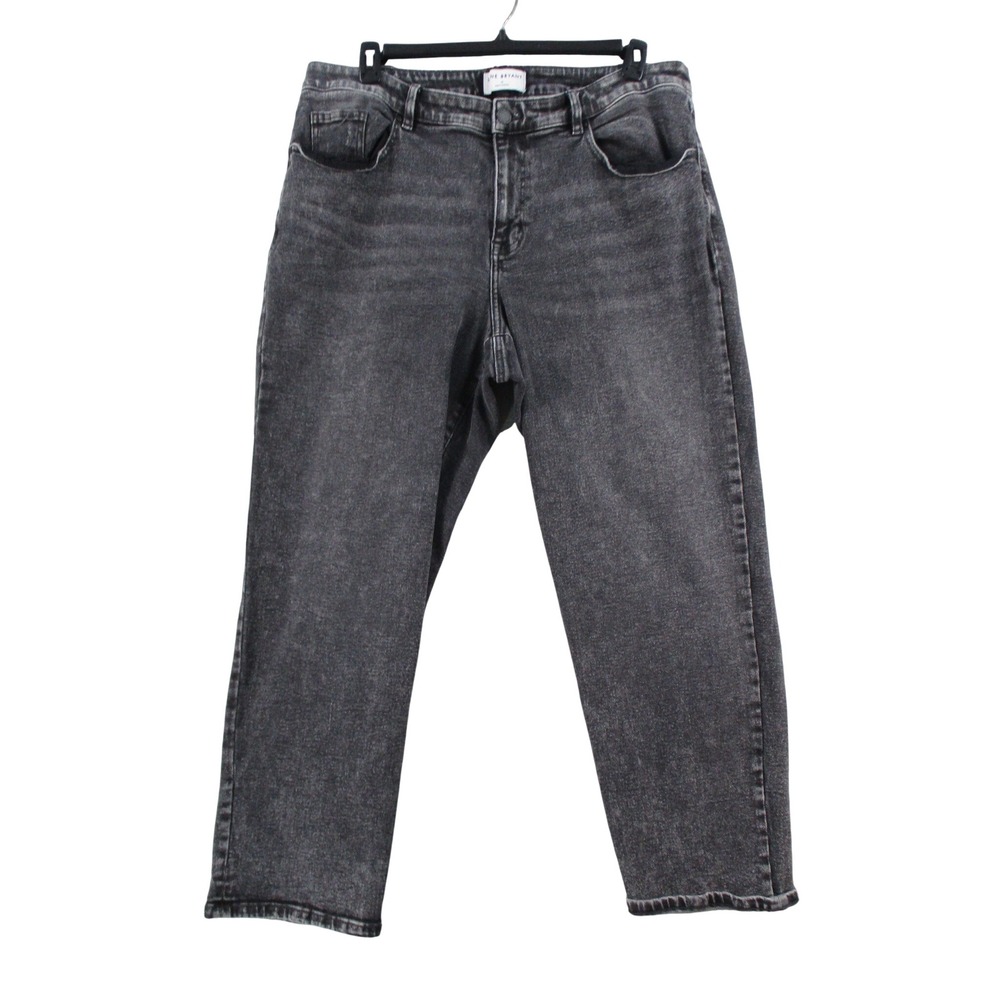 Lane Bryant Womens Size 16 Gray Acid Wash Straight Leg High Rise Denim Jeans